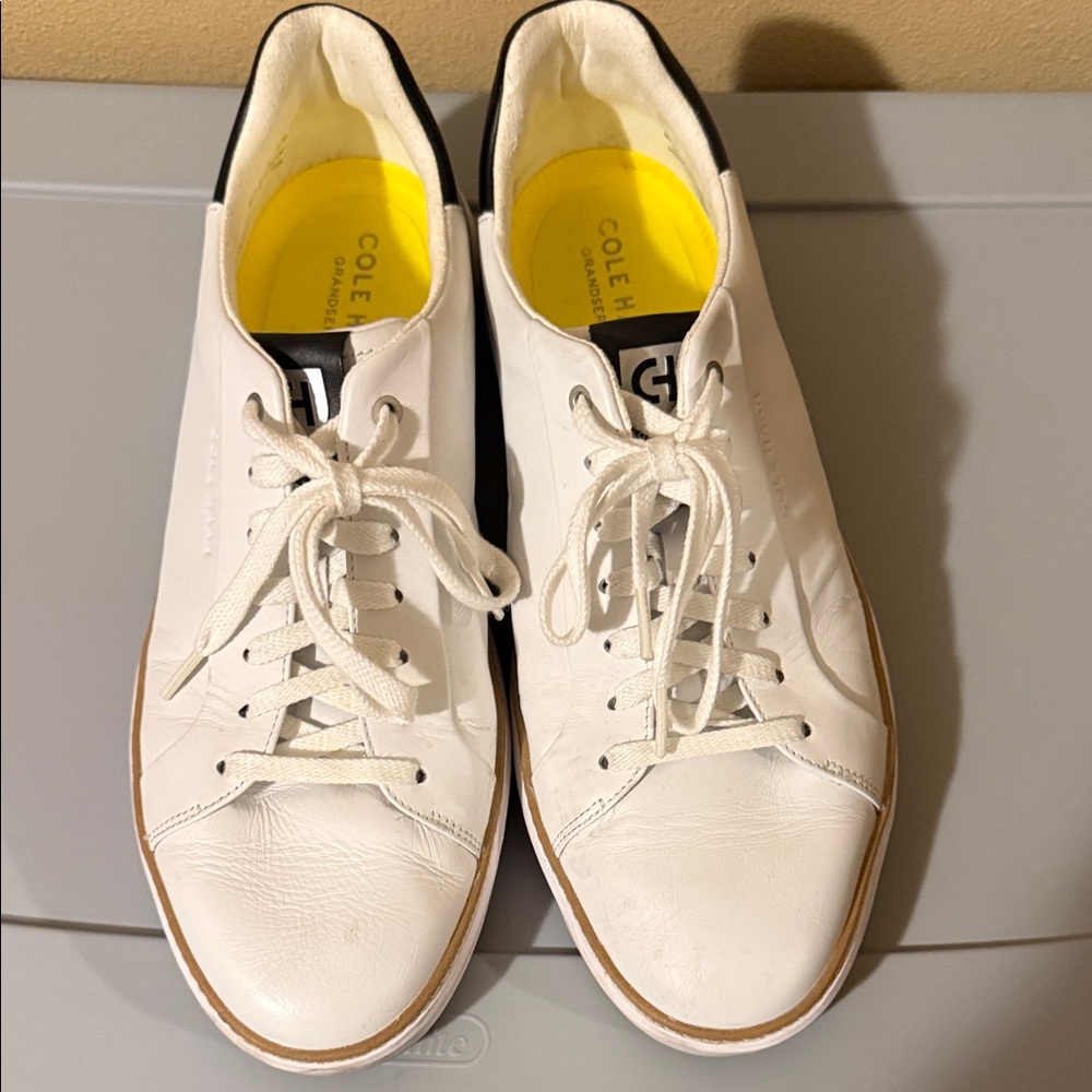 Cole Haan White Leather Casual Shoes